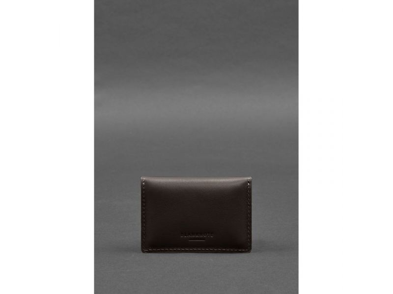 Кожаный кард-кейс 9.0 темно-коричневый Краст, фото 4