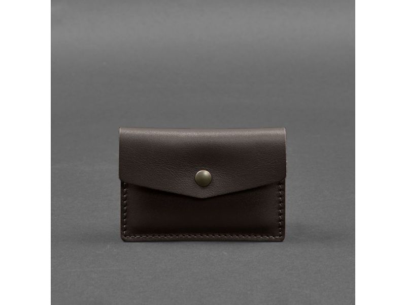 Кожаный кард-кейс 9.0 темно-коричневый Краст, фото 5