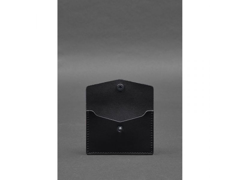 Кожаный кард-кейс 9.0 черный краст, фото 2