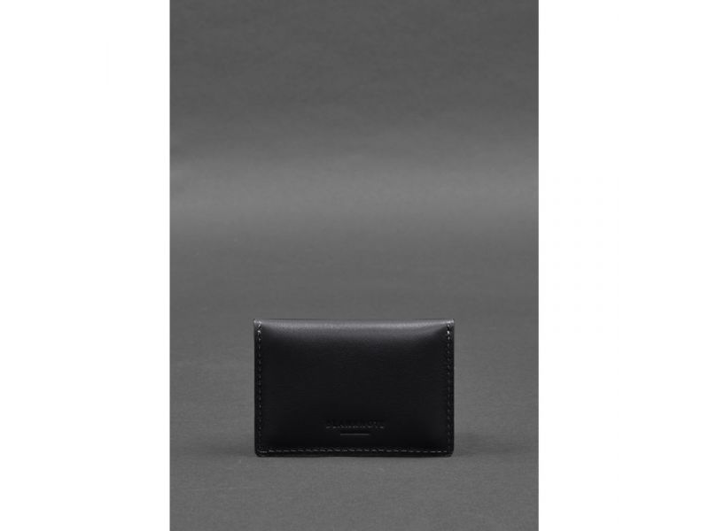 Кожаный кард-кейс 9.0 черный краст, фото 4