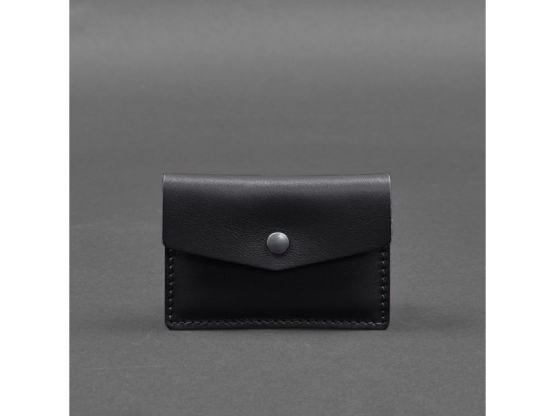 Кожаный кард-кейс 9.0 черный краст, фото 5