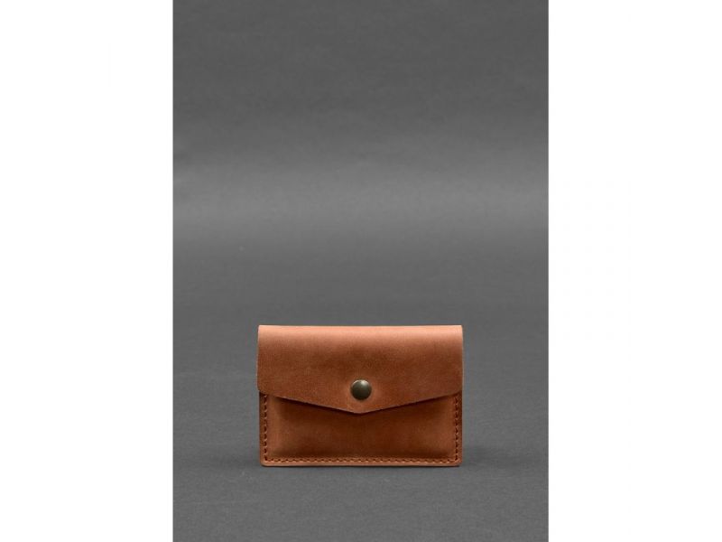 Кожаный кард-кейс 9.0 светло-коричневый Crazy Horse, фото 1