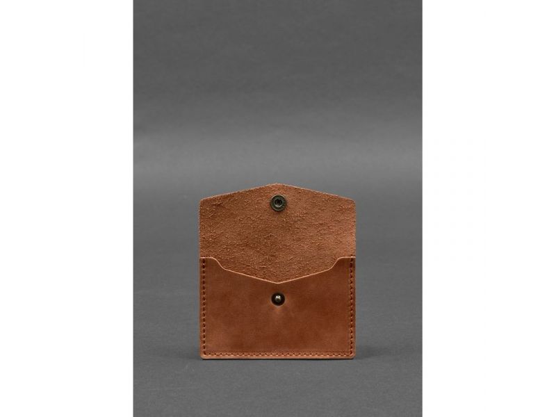 Кожаный кард-кейс 9.0 светло-коричневый Crazy Horse, фото 2