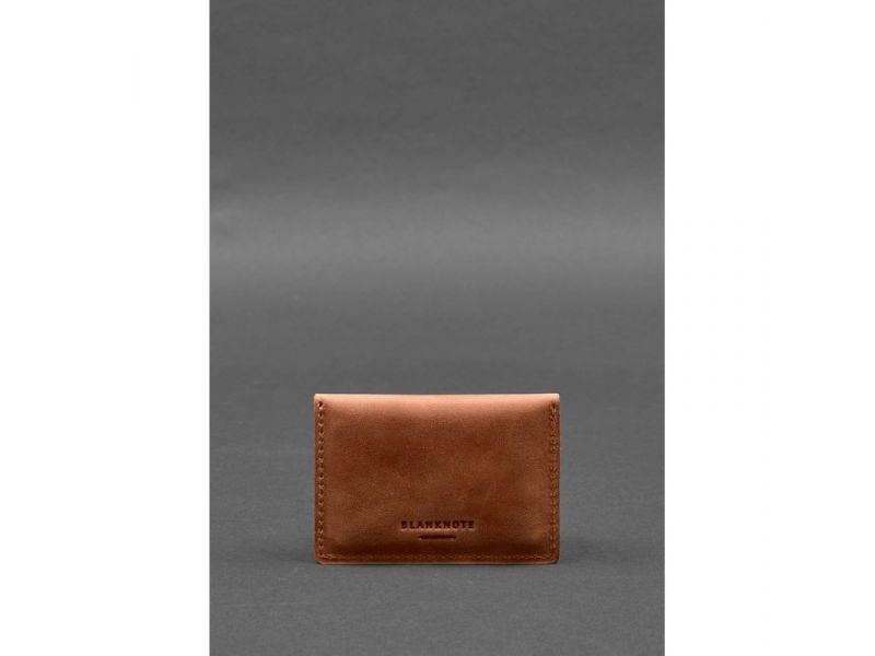 Кожаный кард-кейс 9.0 светло-коричневый Crazy Horse, фото 4