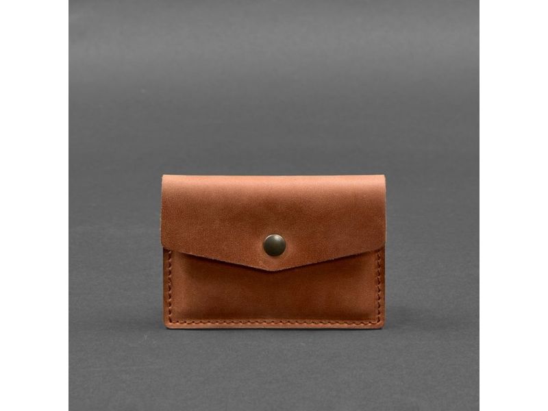 Кожаный кард-кейс 9.0 светло-коричневый Crazy Horse, фото 5