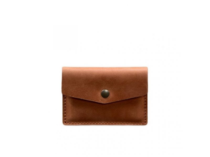 Кожаный кард-кейс 9.0 светло-коричневый Crazy Horse, фото 6