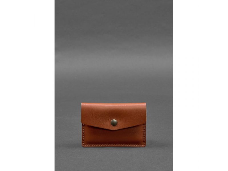 Кожаный кард-кейс 9.0 светло-коричневый краст, фото 1