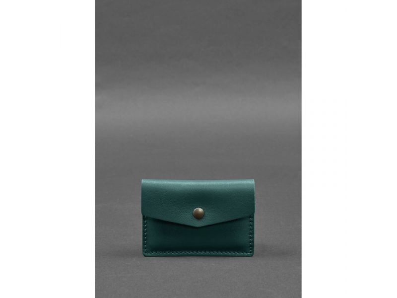 Кожаный кард-кейс 9.0 зеленый краст, фото 1