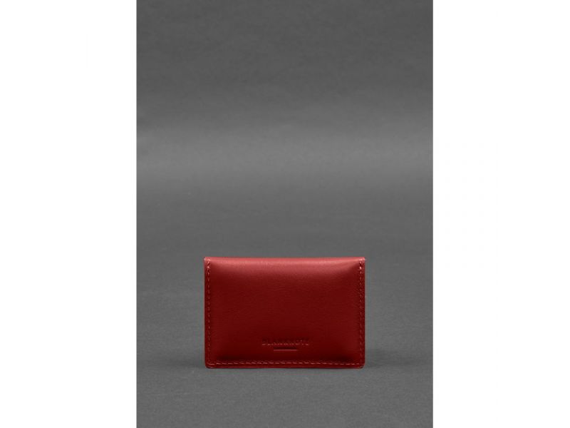 Кожаный кард-кейс 9.0 красный краст, фото 4