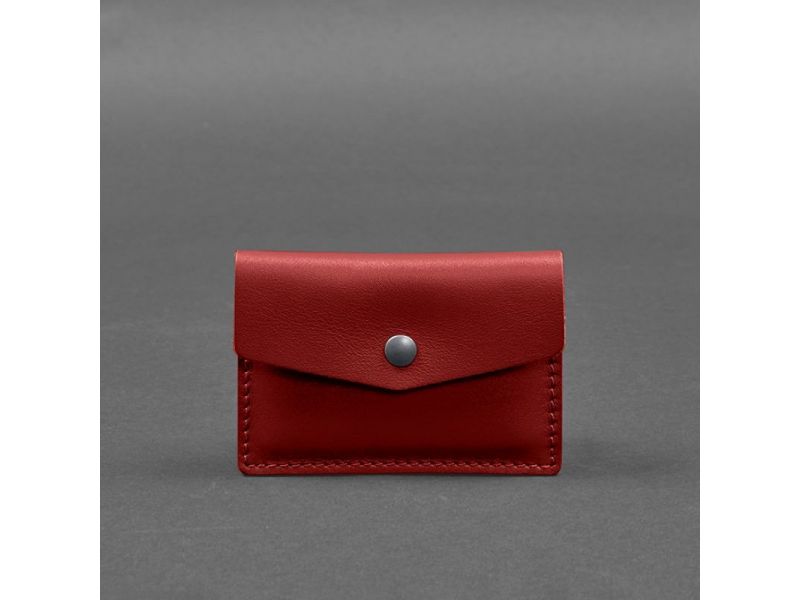 Кожаный кард-кейс 9.0 красный краст, фото 5