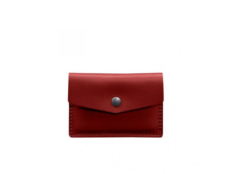 Кожаный кард-кейс 9.0 красный краст, фото 6