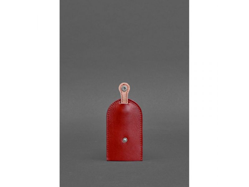 Кожаная ключница 2.0 красный Краст, фото 3