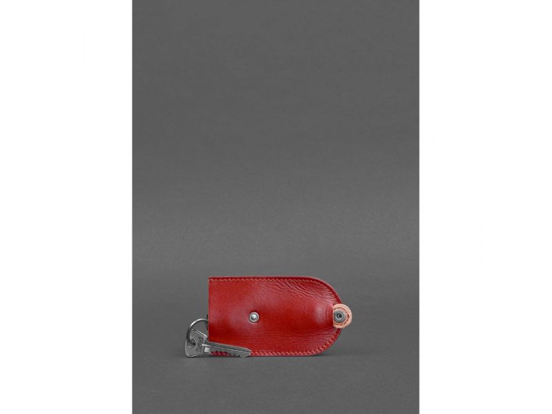 Кожаная ключница 2.0 красный Краст, фото 5