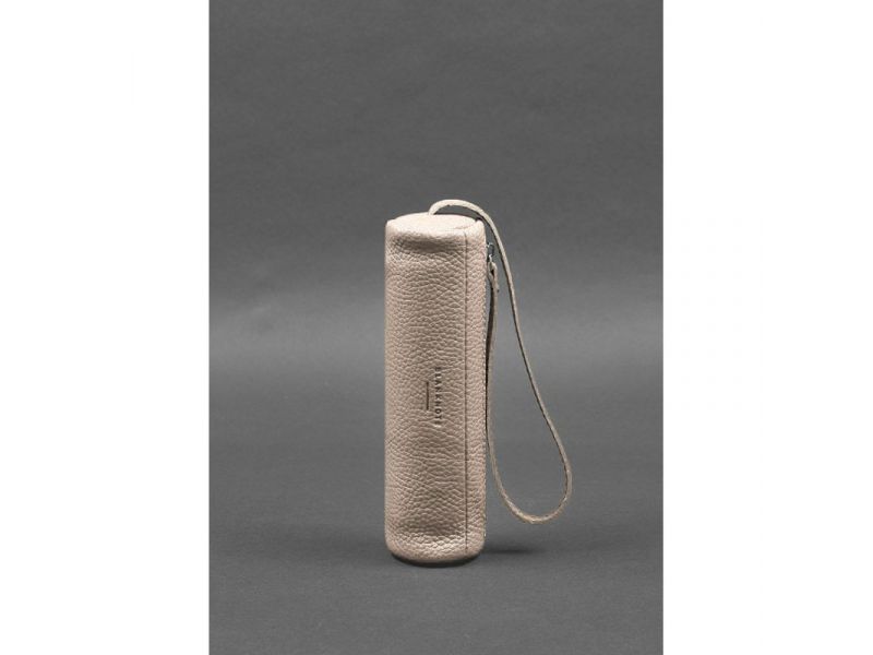 Женская кожаная ключница 3.1 Тубус XL светло-бежевая, фото 5