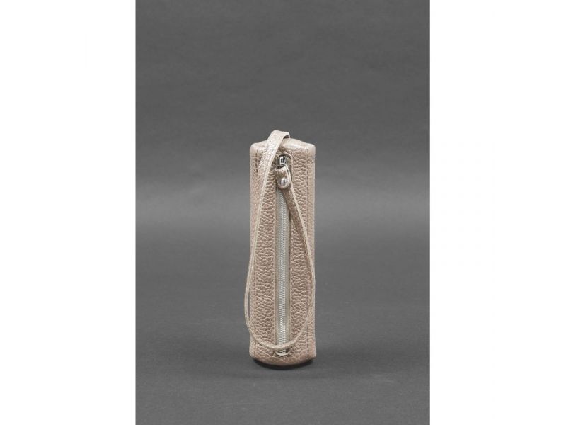 Женская кожаная ключница 3.1 Тубус XL светло-бежевая, фото 1