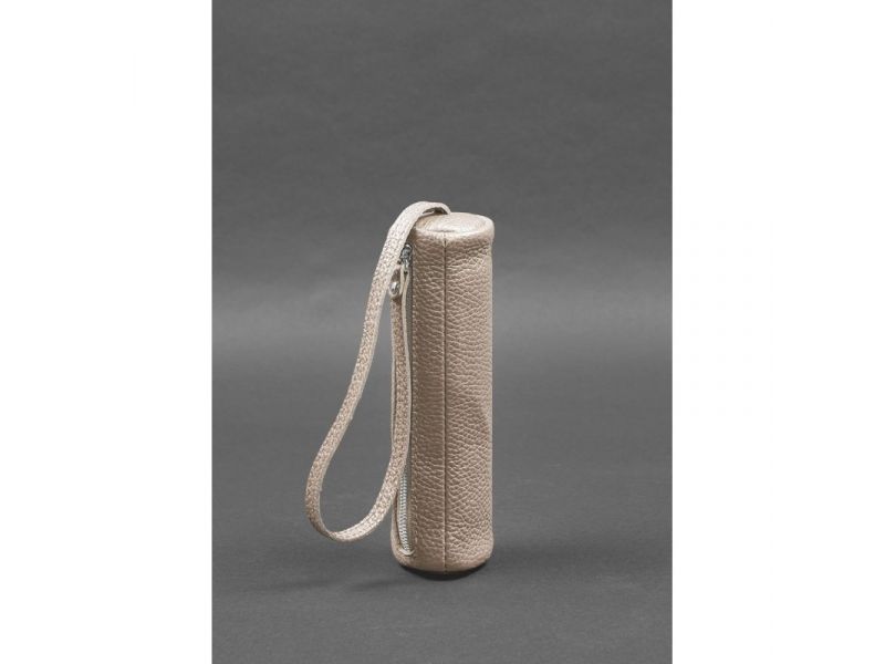 Женская кожаная ключница 3.1 Тубус XL светло-бежевая, фото 6
