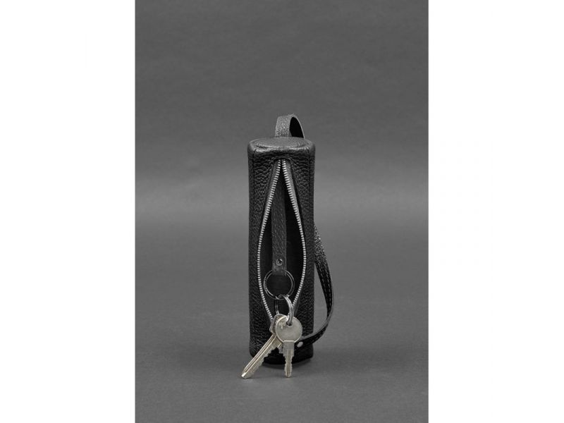 Кожаная ключница 3.1 Тубус XL черная, фото 4
