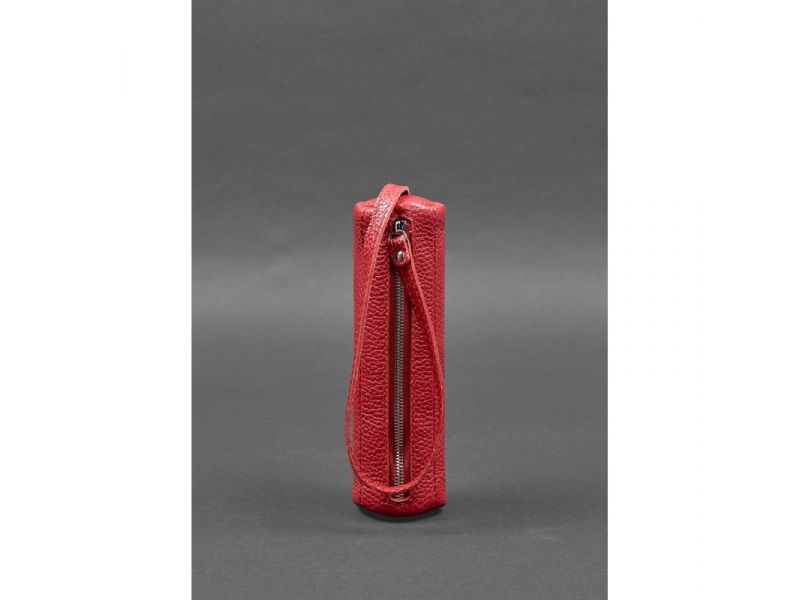 Женская кожаная ключница 3.1 Тубус XL красная, фото 1