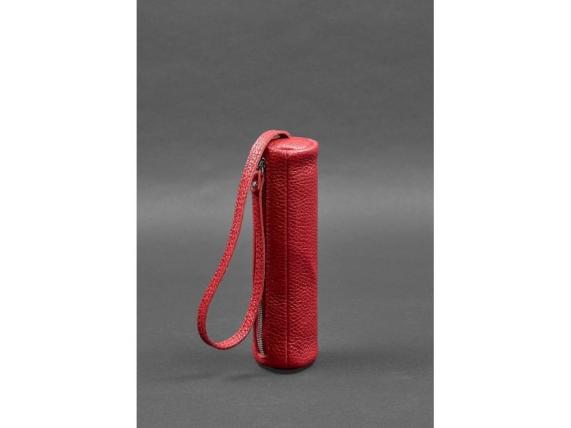 Женская кожаная ключница 3.1 Тубус XL красная, фото 4