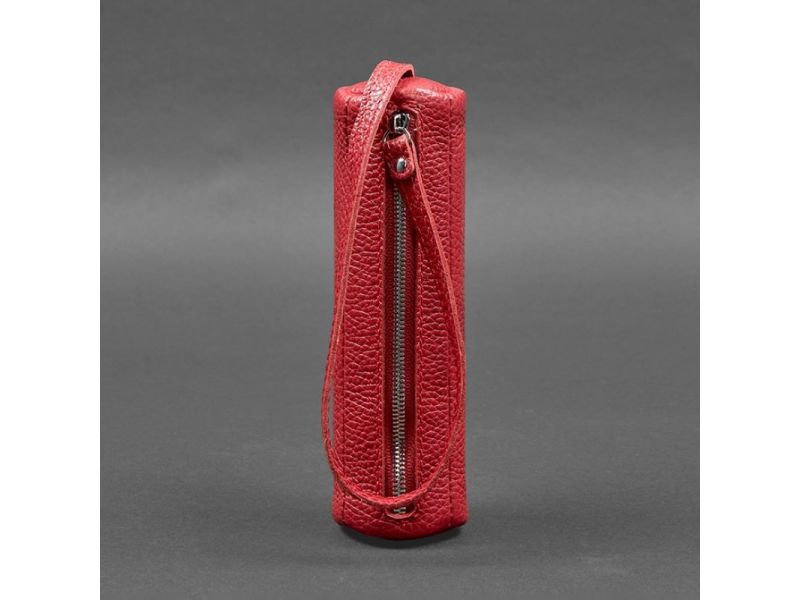 Женская кожаная ключница 3.1 Тубус XL красная, фото 7