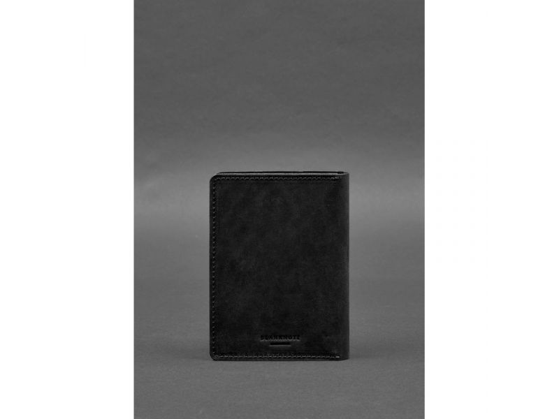 Кожаная обложка-органайзер для документов 6.1 черный Crazy Horse, фото 6