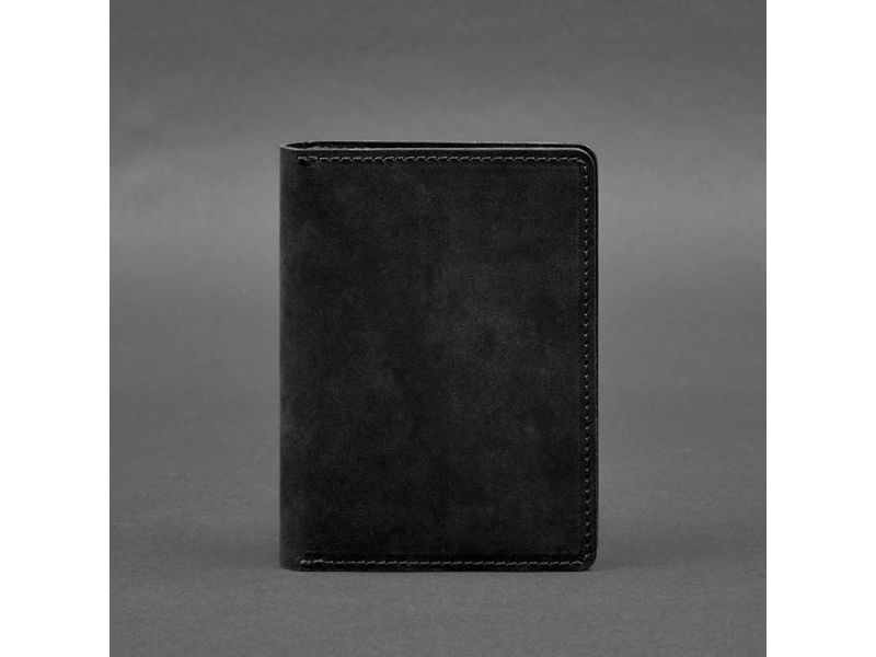 Кожаная обложка-органайзер для документов 6.1 черный Crazy Horse, фото 7