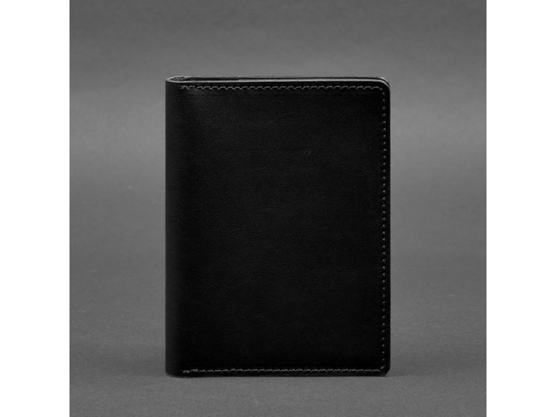 Кожаная обложка-органайзер для документов 6.1 черный краст, фото 7