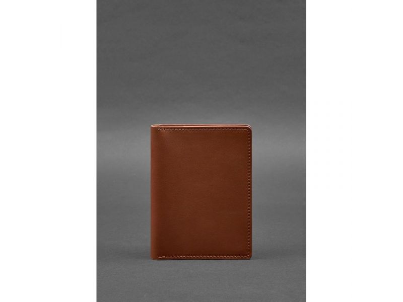 Кожаная обложка-органайзер для документов 6.1 светло-коричневый краст, фото 1