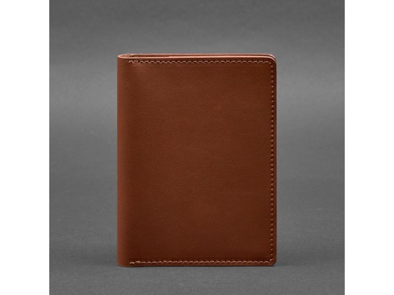 Кожаная обложка-органайзер для документов 6.1 светло-коричневый краст, фото 7