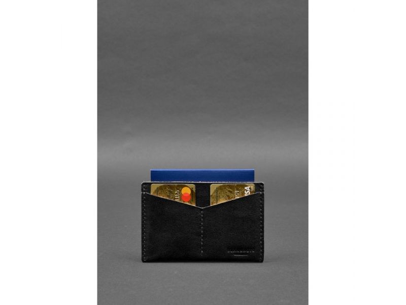 Кожаная обложка-органайзер для документов 6.2 черный краст, фото 4