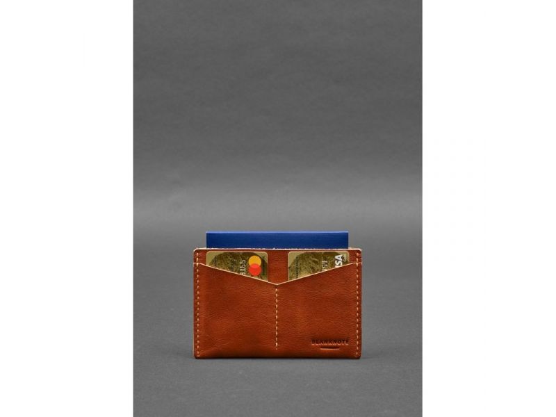 Кожаная обложка-органайзер для документов 6.2 светло-коричневый краст, фото 4