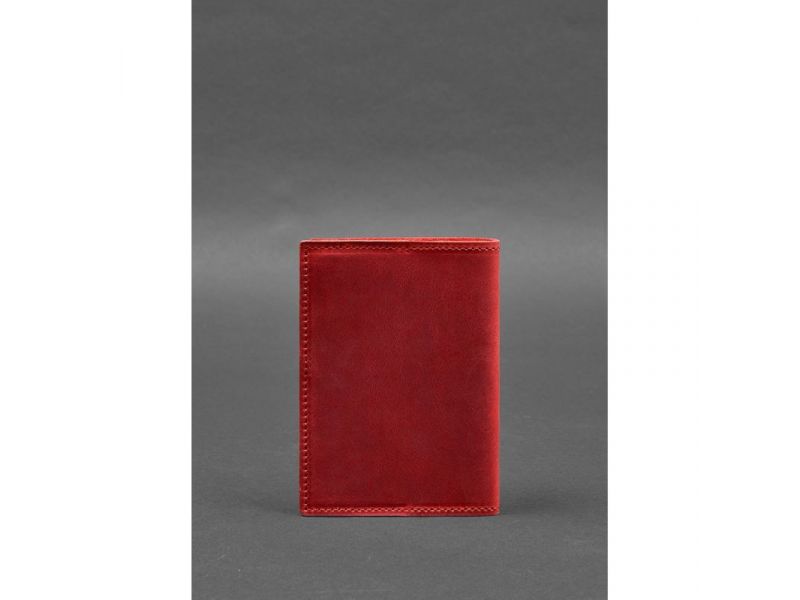 Кожаная обложка для паспорта с картой Украины коралл Crazy Horse, фото 5