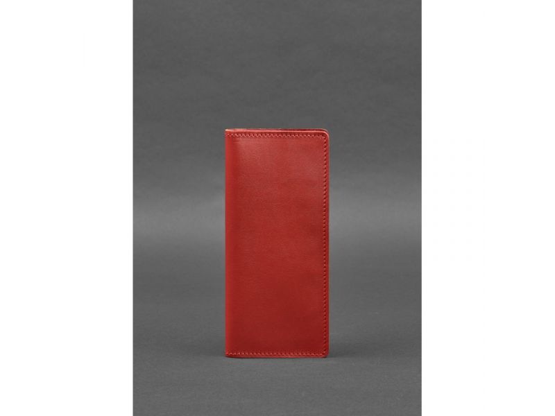 Кожаное портмоне-купюрник 11.0 красное, фото 1
