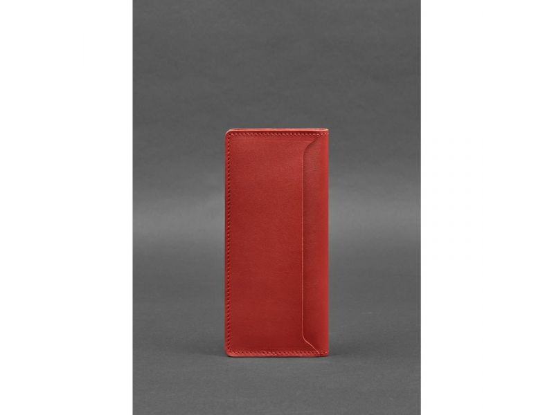 Кожаное портмоне-купюрник 11.0 красное, фото 5