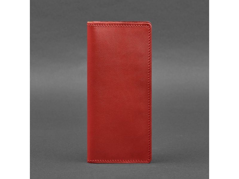 Кожаное портмоне-купюрник 11.0 красное, фото 6