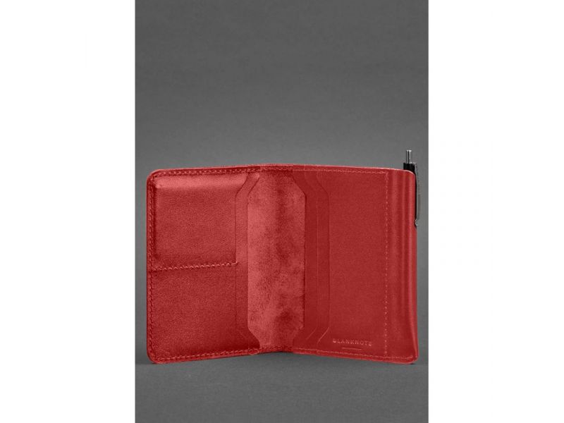 Кожаное портмоне 2.0 красное, фото 2