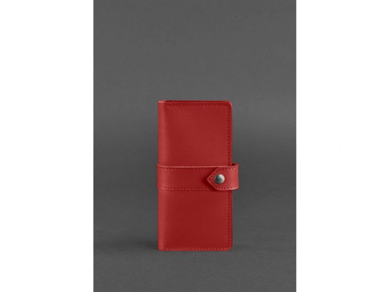 Кожаное женское портмоне 3.1 красное Краст, фото 1