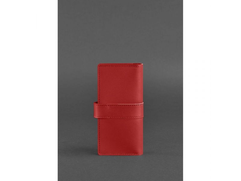 Кожаное женское портмоне 3.1 красное Краст, фото 3