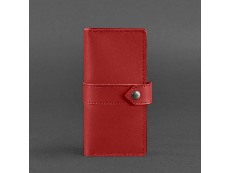 Кожаное женское портмоне 3.1 красное Краст, фото 4