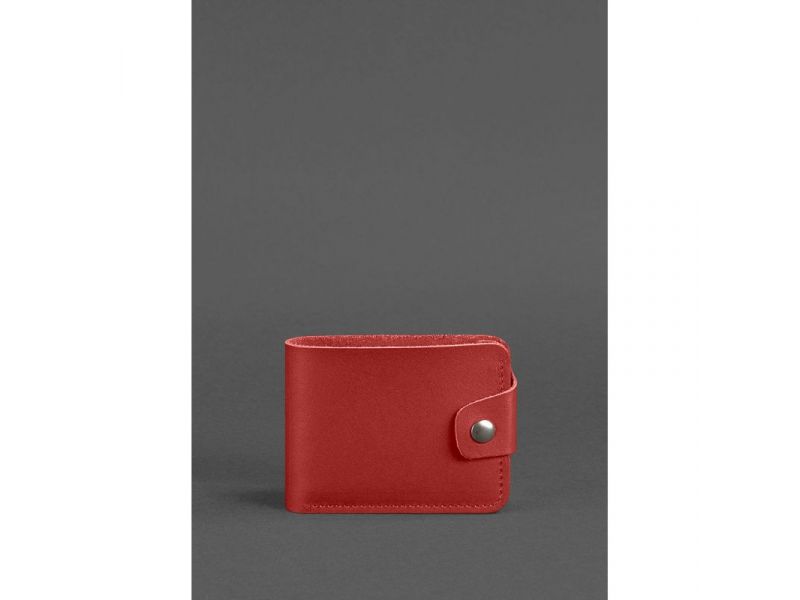 Кожаное портмоне 4.3 красный, фото 1