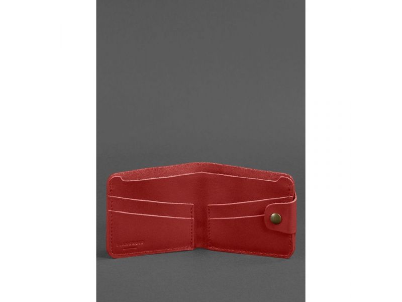 Кожаное портмоне 4.3 красный, фото 2