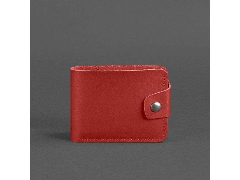 Кожаное портмоне 4.3 красный, фото 4