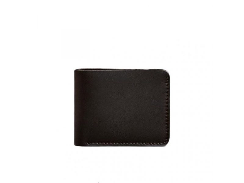 Кожаное портмоне 4.4 (с зажимом) темно-коричневое краст, фото 5