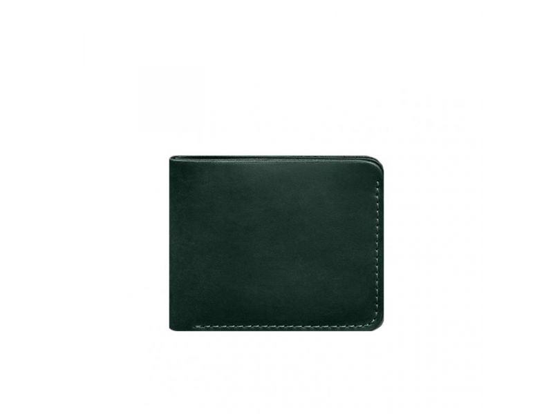 Кожаное портмоне 4.4 (с зажимом) зеленый Crazy Horse, фото 5