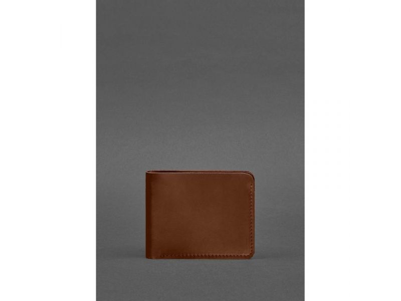 Кожаное портмоне 4.4 (с зажимом) светло-коричневый Crazy Horse, фото 1