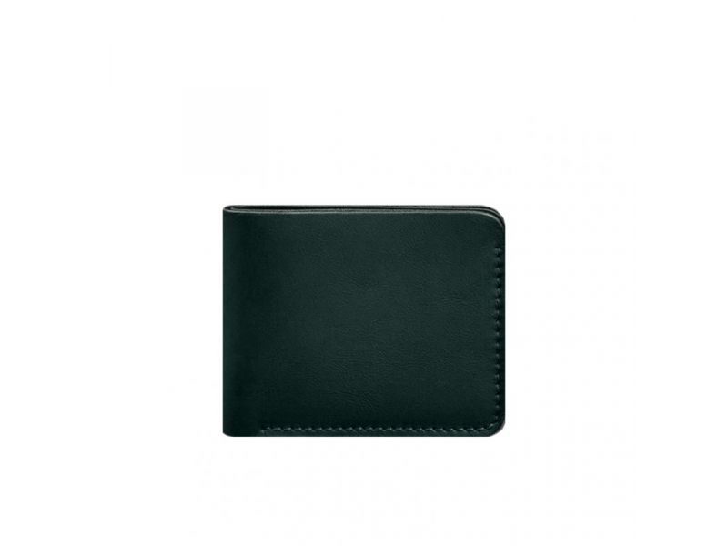 Кожаное портмоне 4.4 (с зажимом) зеленый краст, фото 5