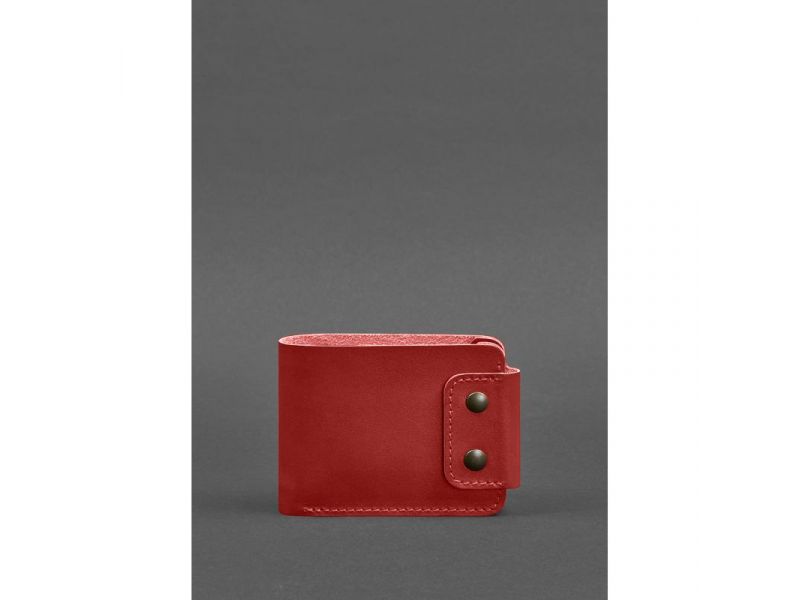 Кожаное портмоне Zeus 9.0 красный краст, фото 1