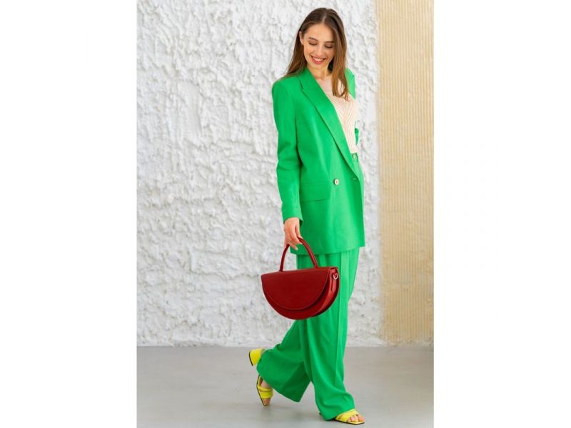 Женская кожаная сумка Сhris maxi красная, фото 4