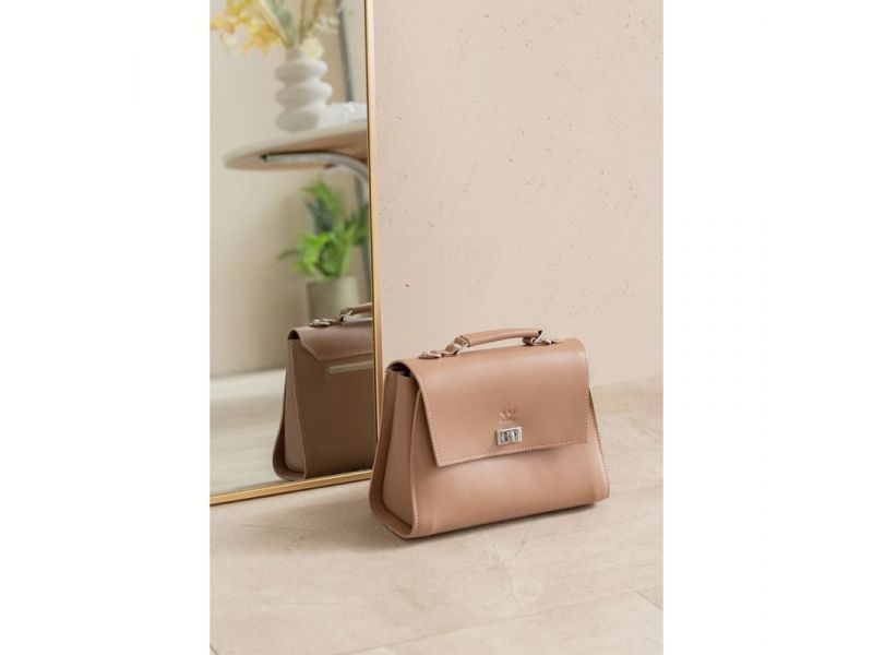 Женская кожаная сумка Classic карамель краст, фото 2