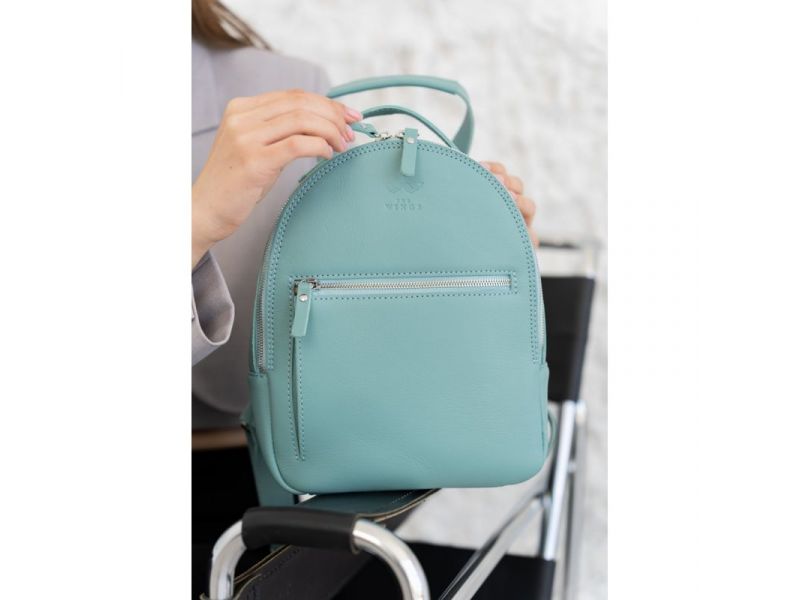 Кожаный рюкзак Groove S тиффани, фото 3